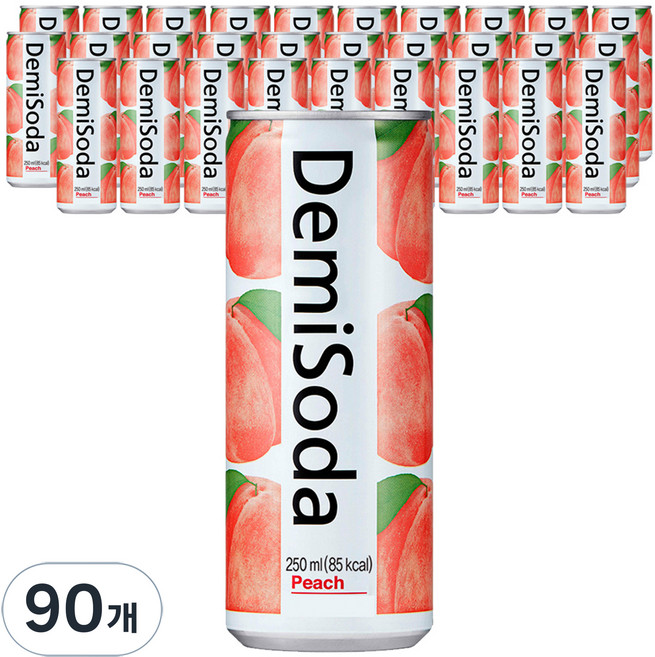 데미소다 피치 탄산음료, 250ml, 90개