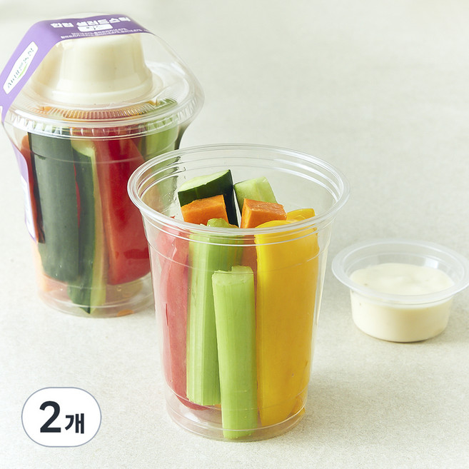 All바른농장 한컵 샐러드스틱 믹스, 2개, 180g