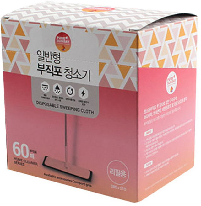 선우랜드 퓨어썬데이 일반형 부직포 청소기 리필형 60매, 1개