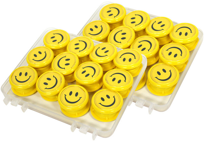 스마일메모홀더_MSMH-35mm_24개입, 노랑, 2세트
