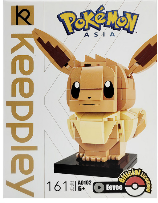 Qman 啟蒙積木 寶可夢系列 keepley 伊布積木玩具 161片, 1個