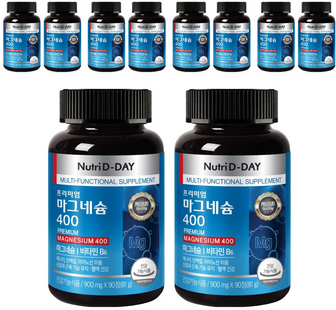 뉴트리디데이 프리미엄 마그네슘 400, 90정, 10개