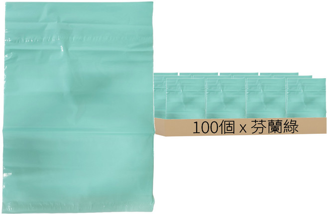 理享家 加厚快遞包裝自黏破壞寄件袋 XL(52 x 38cm) 100個, 芬蘭綠, 1捲