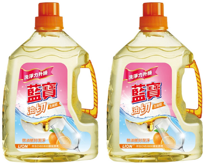 藍寶 油切洗碗精, 3kg, 2瓶
