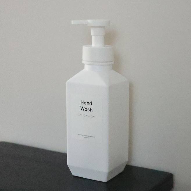 뉴앤룩 소분 용기 폴리 거품형 600ml + 방수 라벨스티커, 1개, 화이트