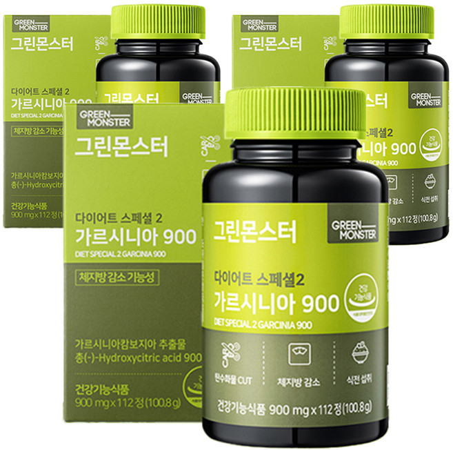 GREEN MONSTER 藤黃果900體態輕盈平衡錠 Special 2, 112顆, 3罐