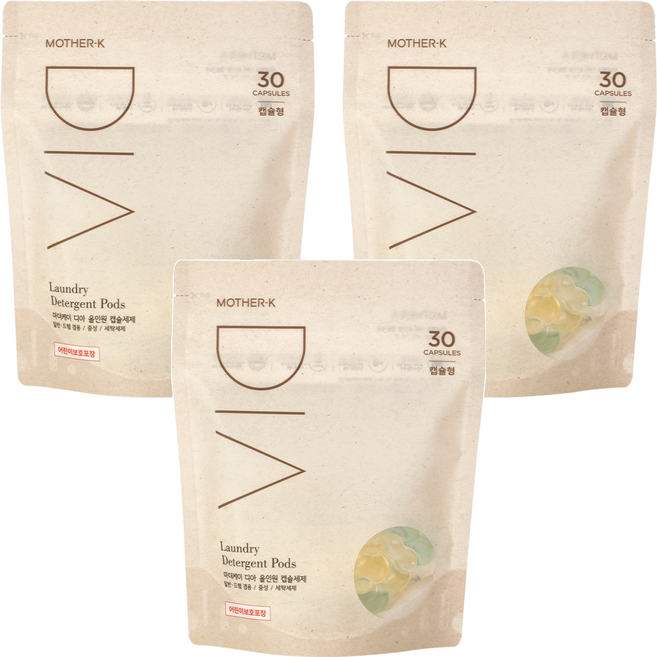마더케이 디아 올인원 유아 캡슐세제 30p, 405g, 3개