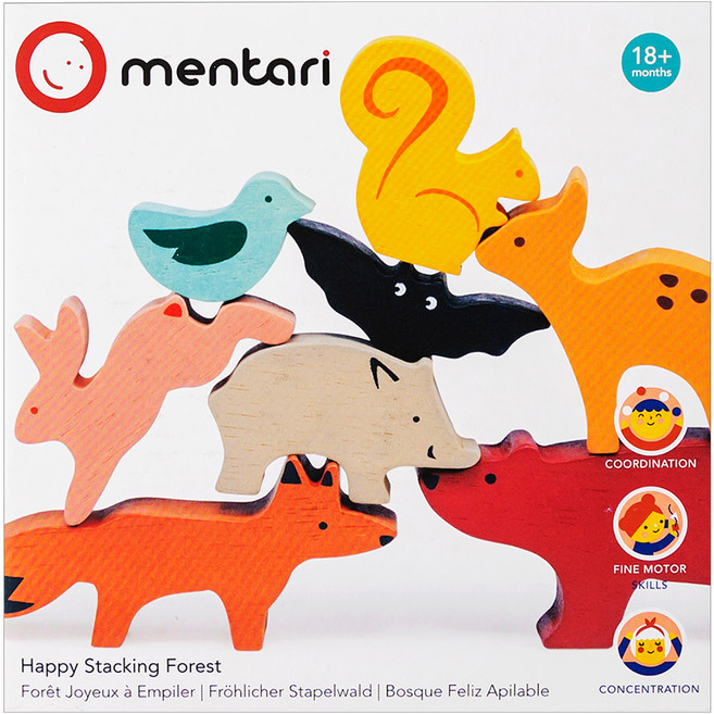 mentari 森林家族疊疊樂 18個月以上, 動物 多色, 1組
