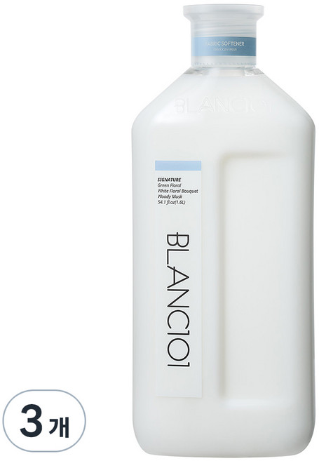 블랑101 고농축 유아섬유유연제 시그니처향 본품, 1.6L, 3개