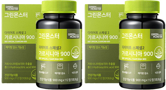 그린몬스터 다이어트 스폐셜2 가르시니아900, 112정, 2개