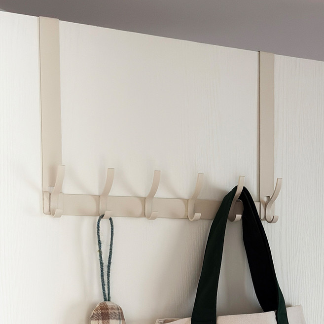 아이두 무타공 도어 행거 후크 방문 옷걸이 12구, 화이트, 1개