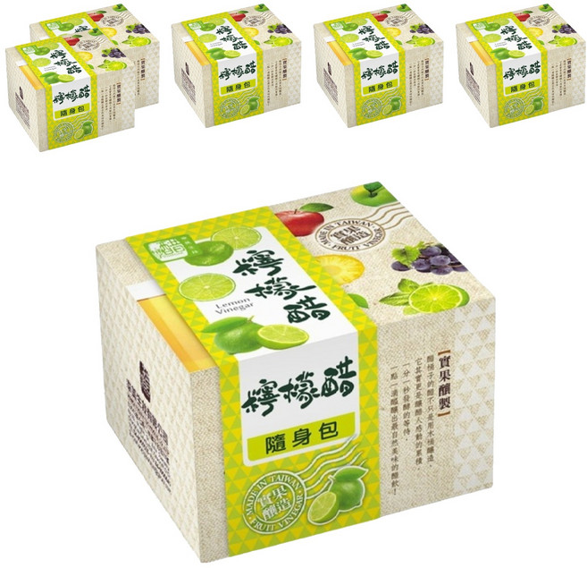 醋桶子 果醋隨身包 檸檬醋 10包, 330ml, 6盒