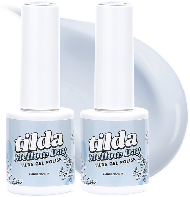 tilda 폴리쉬 컬러젤 매니큐어, T012 그레이쉬블루, 2개, 10ml