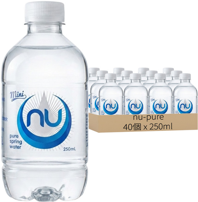 nu-pure 天然泉水, 250ml, 40個