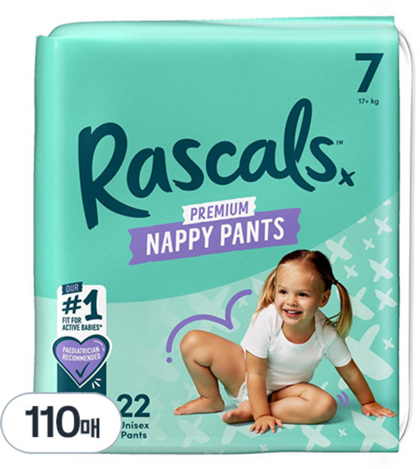 라스칼프렌즈 프리미엄 팬티형 기저귀, 7단계, 110매