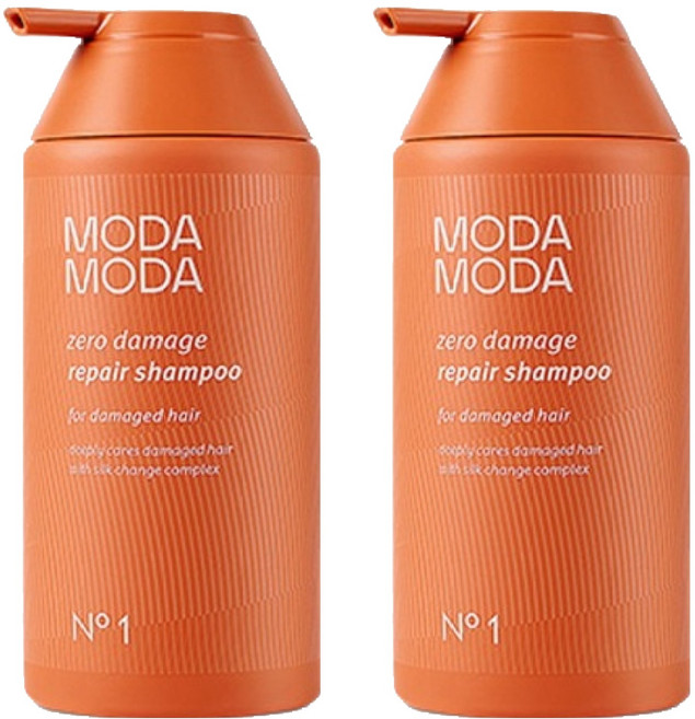 MODA MODA 3重損傷護理洗髮精, 2瓶, 500g