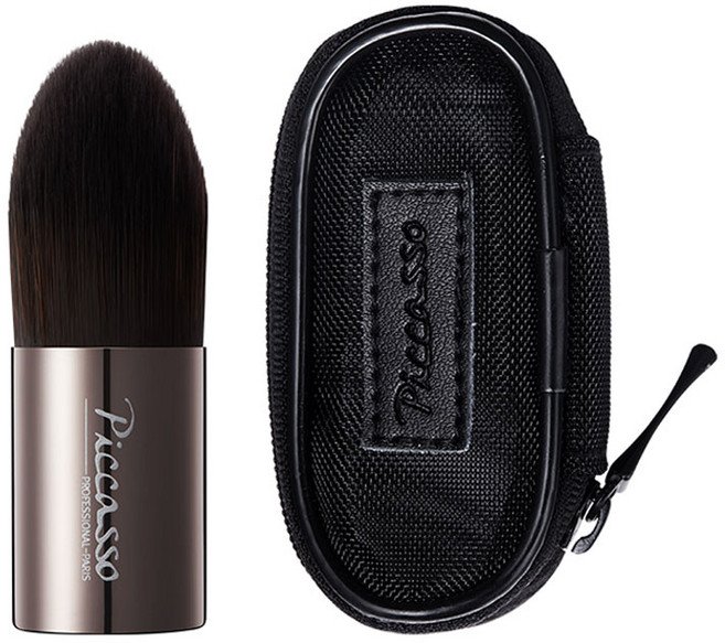 피카소 102 finger 파우더 앤 블러셔 브러쉬, 혼합 색상, 1개