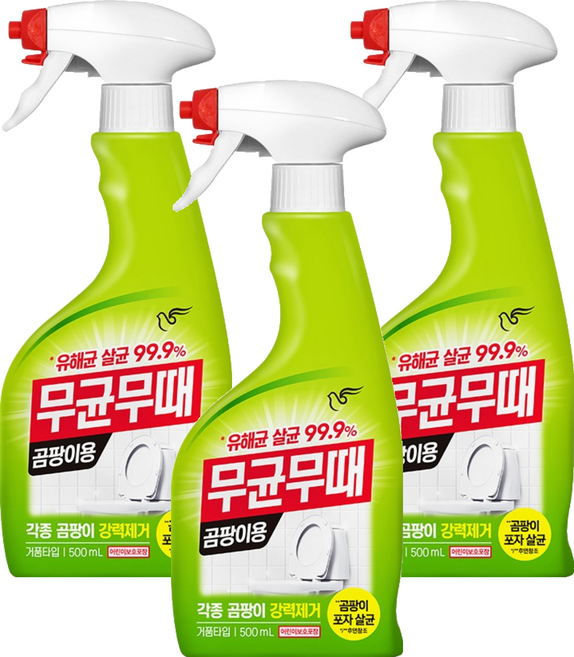 무균무때 곰팡이용 세정제, 500ml, 3개