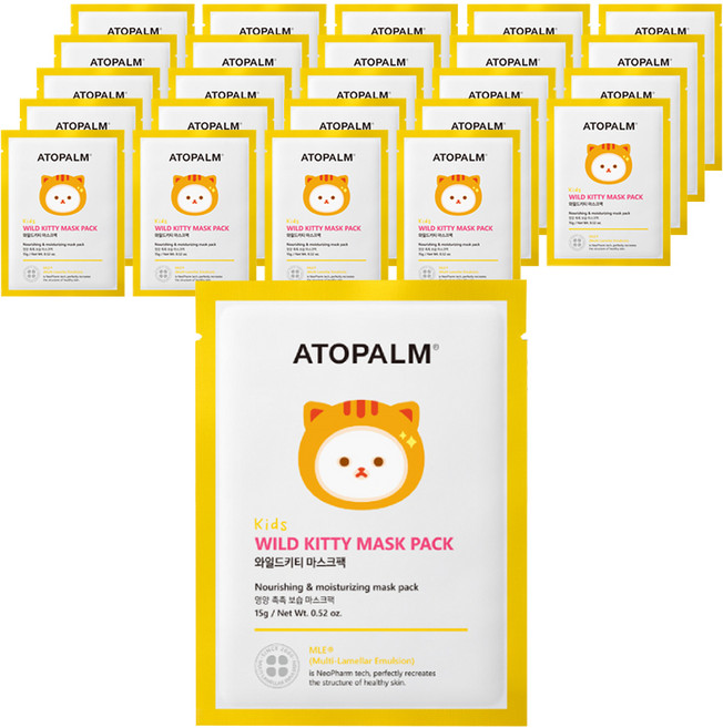 아토팜 와일드 키티 마스크팩 15g, 1개입, 25개
