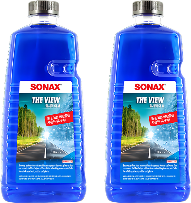 소낙스 더 뷰 에탄올 워셔액, 2L, 2개