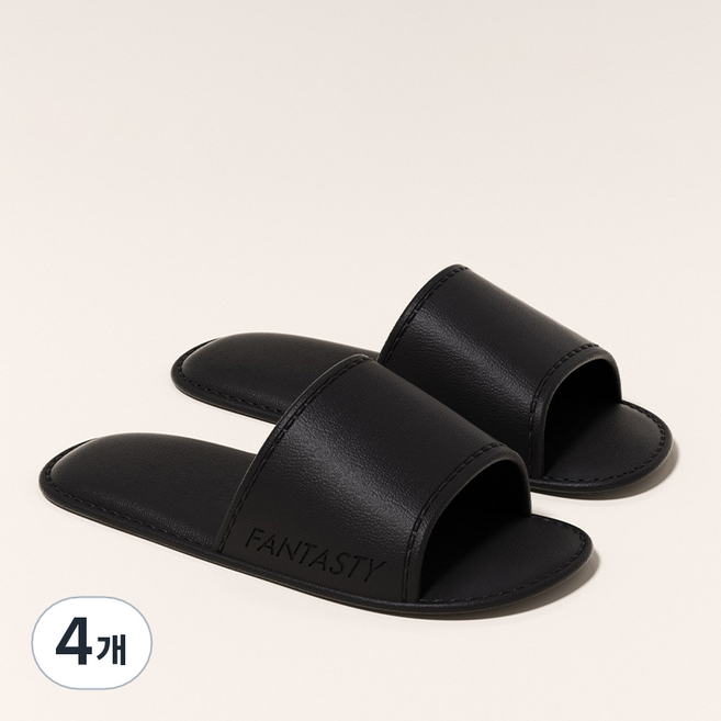 아리코 호텔식 모던 슬리퍼, 블랙, 4개