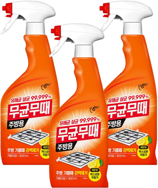 무균무때 주방용 세정제, 900ml, 3개