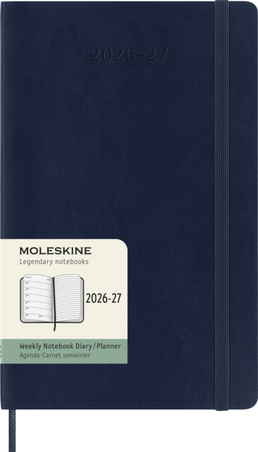 MOLESKINE 經典週記本 18個月 軟封面日誌, 藍色, 1個