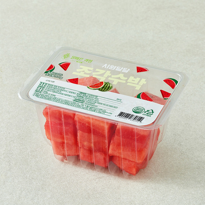 올바른과일 조각수박, 3개, 500g