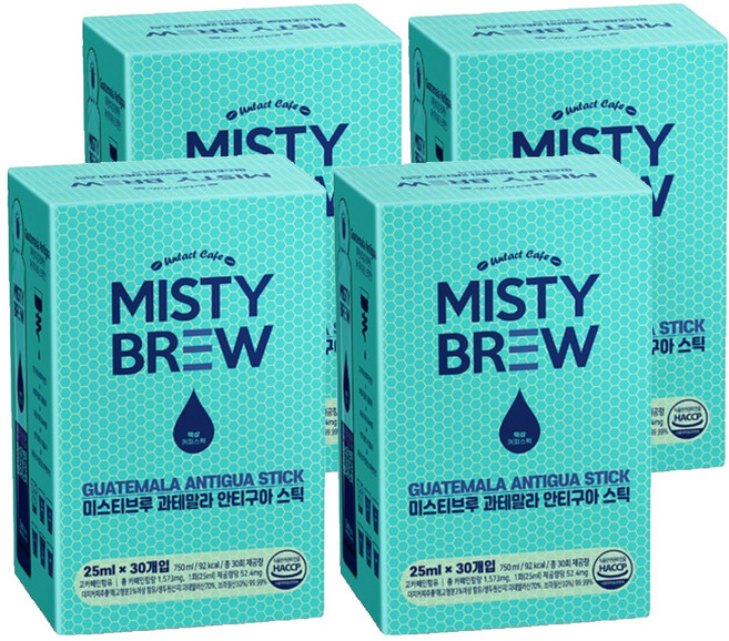 미스티브루 과테말라 안티구아 액상 스틱 더치커피, 25ml, 30개입, 4개