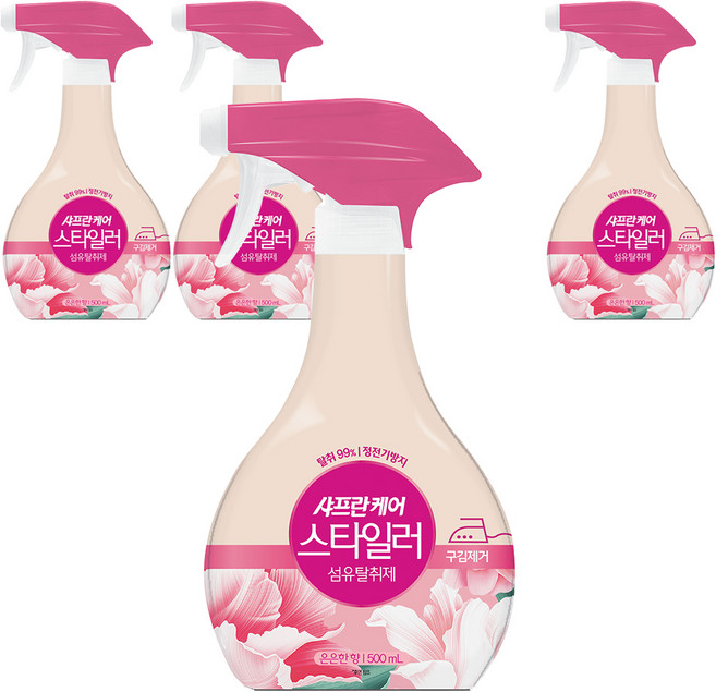 샤프란 케어 스타일러 섬유탈취제 은은한향 본품, 500ml, 4개