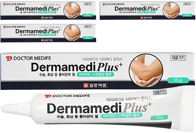 일양약품 더마메디 플러스 수술 화상 흉터 관리 연고, 4개, 15g
