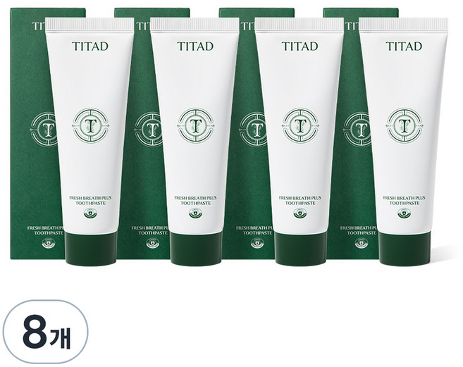 티타드 프레시 브레스 플러스 치약, 100g, 8개
