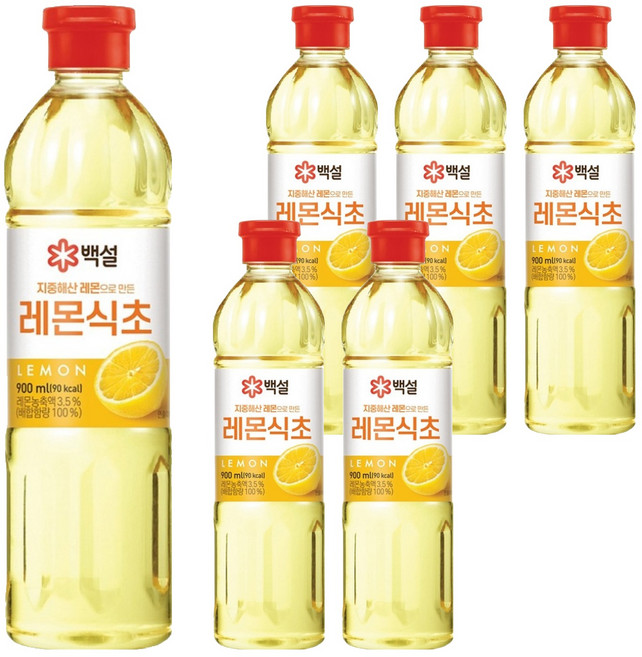 백설 지중해산 레몬식초, 900ml, 6개