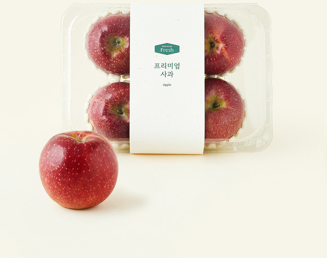 프리미엄 감홍사과 4개입, 1.2kg, 1개