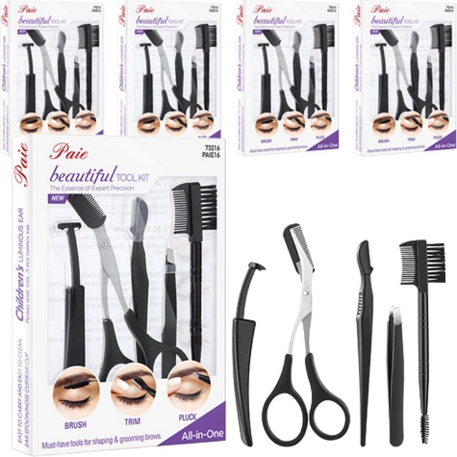 쭈니즈 눈썹 정리칼 5종 세트, 블랙, 5세트