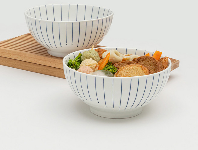 모루 일본풍 도자기 면기, 사쿠라, 2개