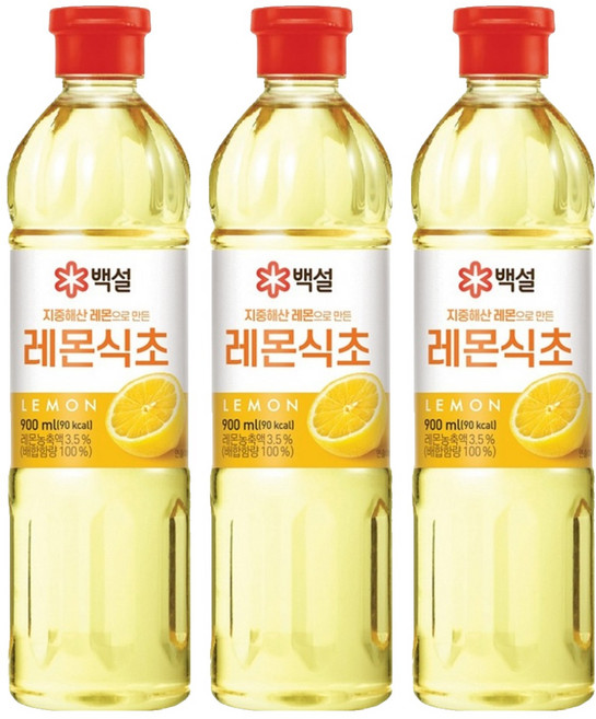 백설 지중해산 레몬식초, 900ml, 3개