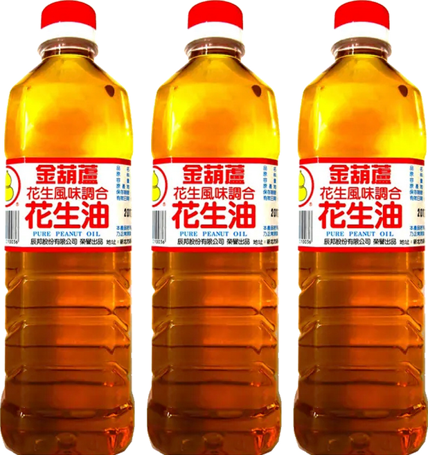 金葫蘆 花生風味 調和花生油, 600ml, 3瓶