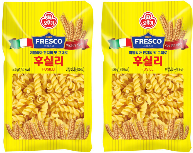 오뚜기 프레스코 후실리, 500g, 2개