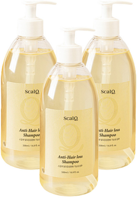 스칼큐 탈모증상완화 샴푸, 3개, 500ml
