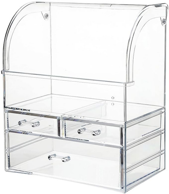 comet 化妝品收納盒 有蓋款 XL, 1個, 透明色