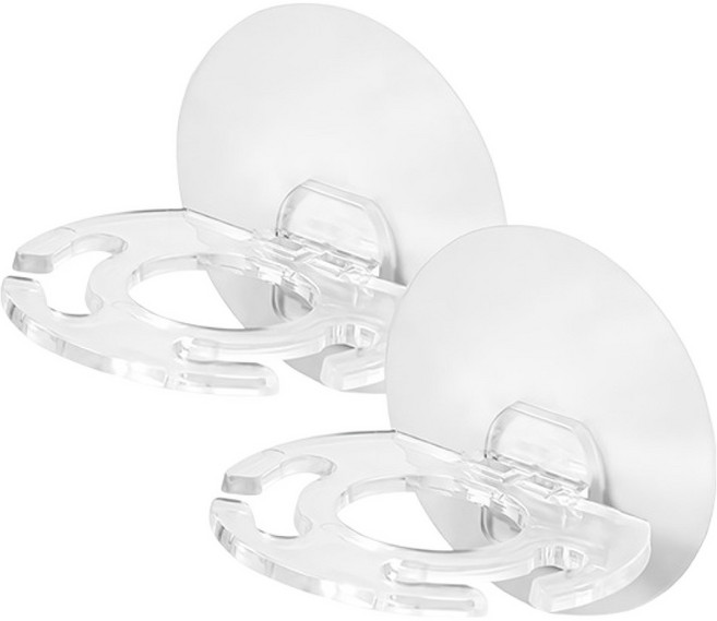 베러웰즈 무타공 흡착 욕실 치약 칫솔걸이, 투명, 2개