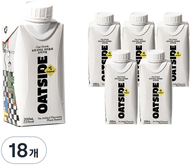 오트사이드 귀리음료 오리지널, 200ml, 18개