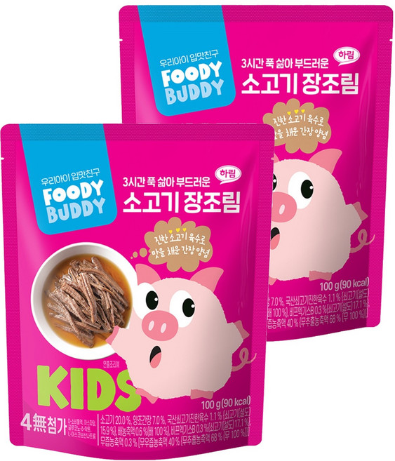 푸디버디 소고기 장조림, 100g, 2개