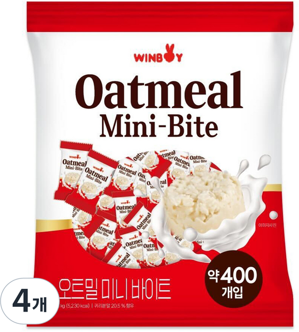 윈보이 오트밀 미니 바이트, 1kg, 4개