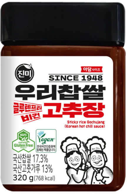 진미 우리찹쌀 고추장, 320g, 1개