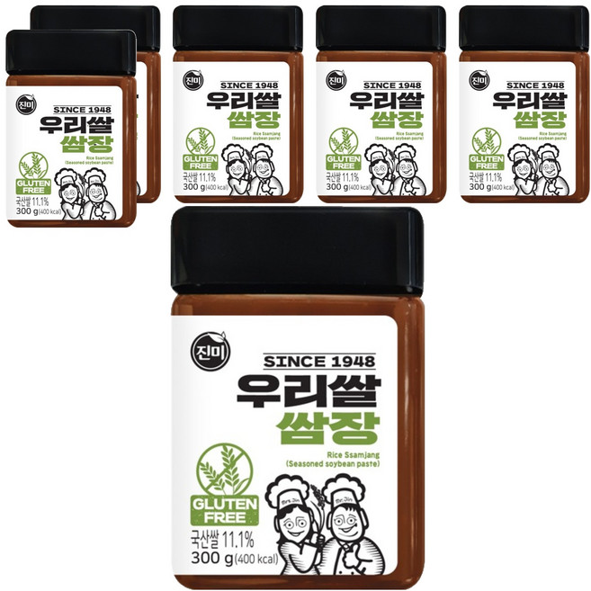 진미 글루텐프리 우리쌀 쌈장, 300g, 6개