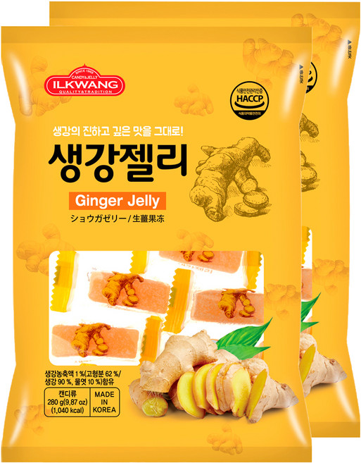 일광제과 생강젤리, 280g, 2개