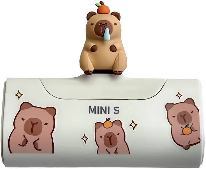 HONG JIN 宏晉 口袋行動電源 蘋果款 4500mAh lightning, 卡皮巴拉, HJ-MINI S