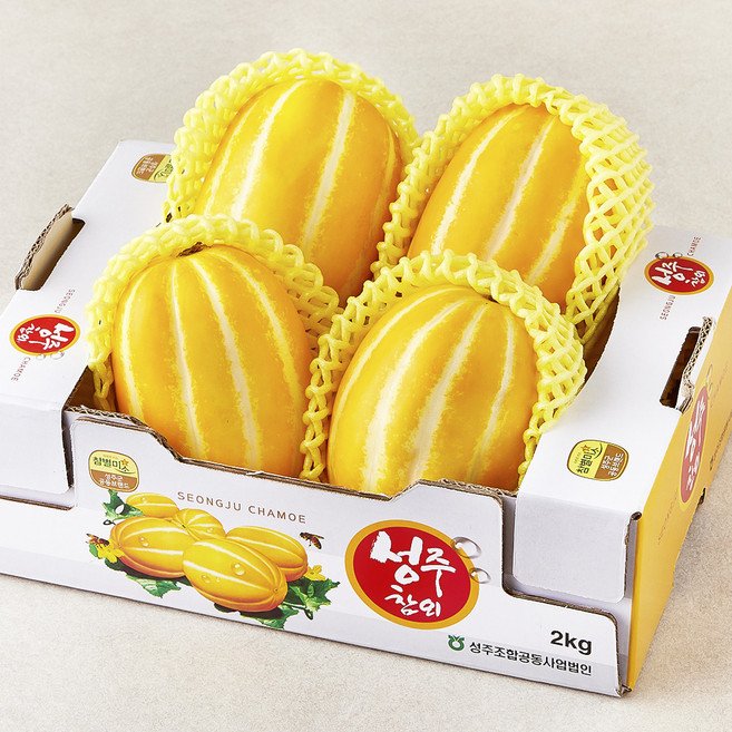 성주 당도선별 참외, 1박스, 2kg(4~5입)